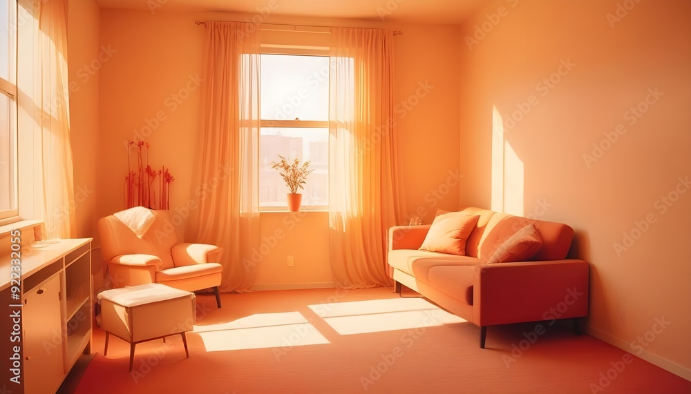 Fototapeta premium Photo interior modern design room 3d illustration