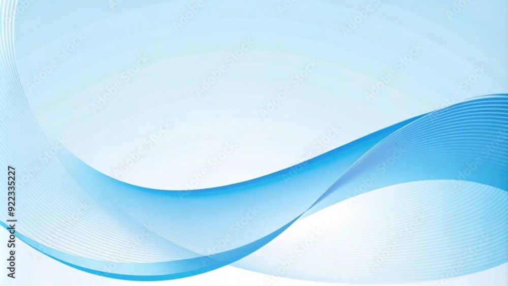 Obraz premium Blue curve background,generative ai 