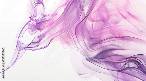 Mesmerizing Psychedelic Smoke Art: Vibrant Colors and Abstract Patterns on a Pure White Canvas