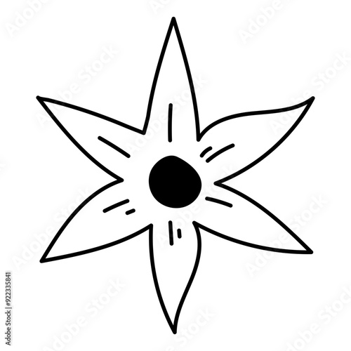 Wallpaper Mural Handdrawn Abstract Flower Torontodigital.ca