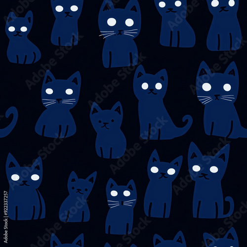 Meow Kitty seamless pattern