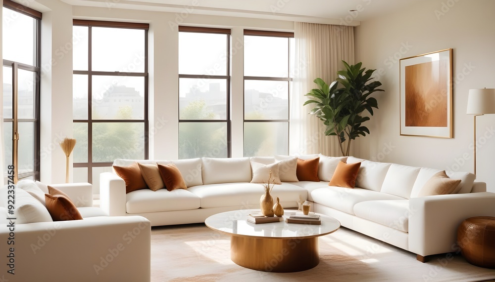 Fototapeta premium Photo interior modern design room 3d illustration