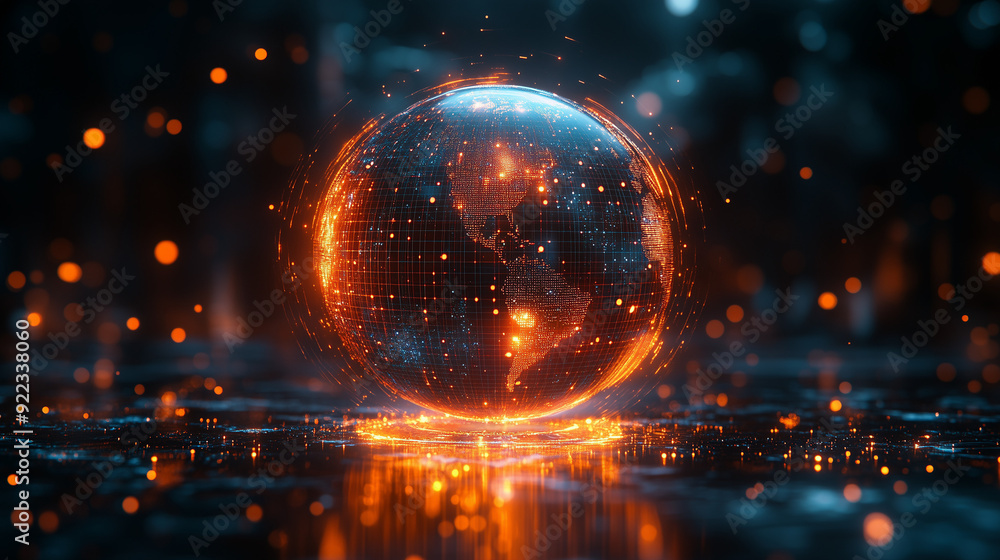 World Ablaze: A digitally rendered globe engulfed in fiery energy, symbolizing global warming and climate change. World Ablaze: A digitally rendered globe engulfed in fiery energy, symbolizing global warming and climate change.
