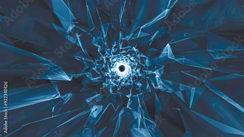 Motion graphic of flying into digital technologic tunnel. Abstract digital background. Data flow information. Technology tunnel. Vector illustration