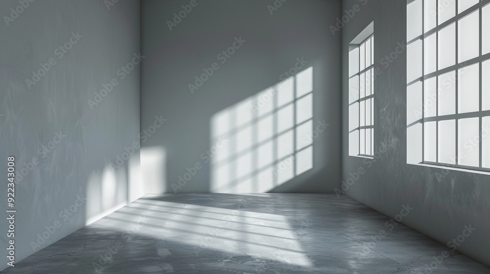 Minimalist Gray Background for Product Presentation with Soft Shadow Effect. Modern Stylish concept