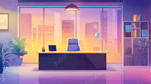 Office Manager Background - Working Business Vector People Design