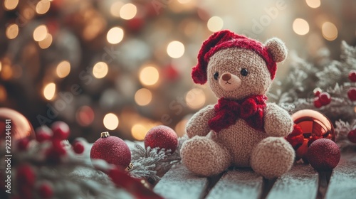 Wallpaper Mural Teddy Bear Christmas Decoration Torontodigital.ca