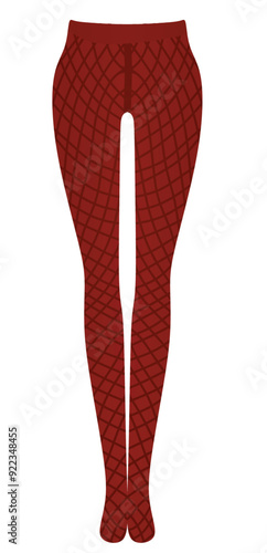 Woman fishnet leggings. vector illustration