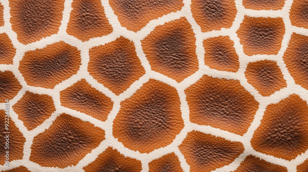 Giraffe skin, unique patches of brown and tan, seamless pattern, side angle, natural daylight Giraffe skin, unique patches of brown and tan, seamless pattern, side angle, natural daylight