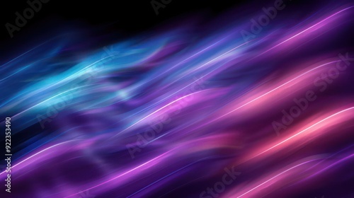 Abstract background with smooth lines in purple, Blue violet smooth glowing color wave background.