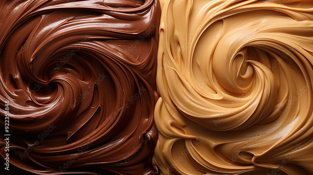 Brown frosting texture background close-up Brown frosting texture background close-up