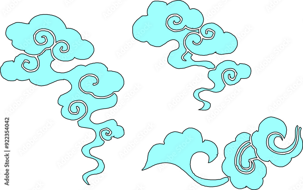 Vector sketch illustration silhouette design baground ornament floral decoration cloud classic vintage ethnic traditional chinese Vector sketch illustration silhouette design baground ornament floral decoration cloud classic vintage ethnic traditional chinese