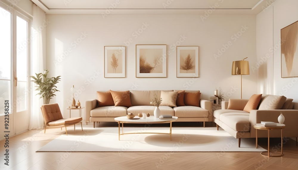 Photo interior modern design room 3d illustration Photo interior modern design room 3d illustration
