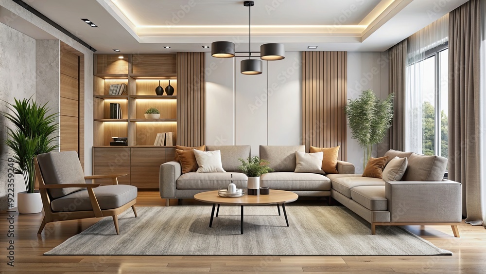 Modern living room with minimalist decor and neutral color scheme, modern, living room, minimalist, decor, neutral Modern living room with minimalist decor and neutral color scheme, modern, living room, minimalist, decor, neutral