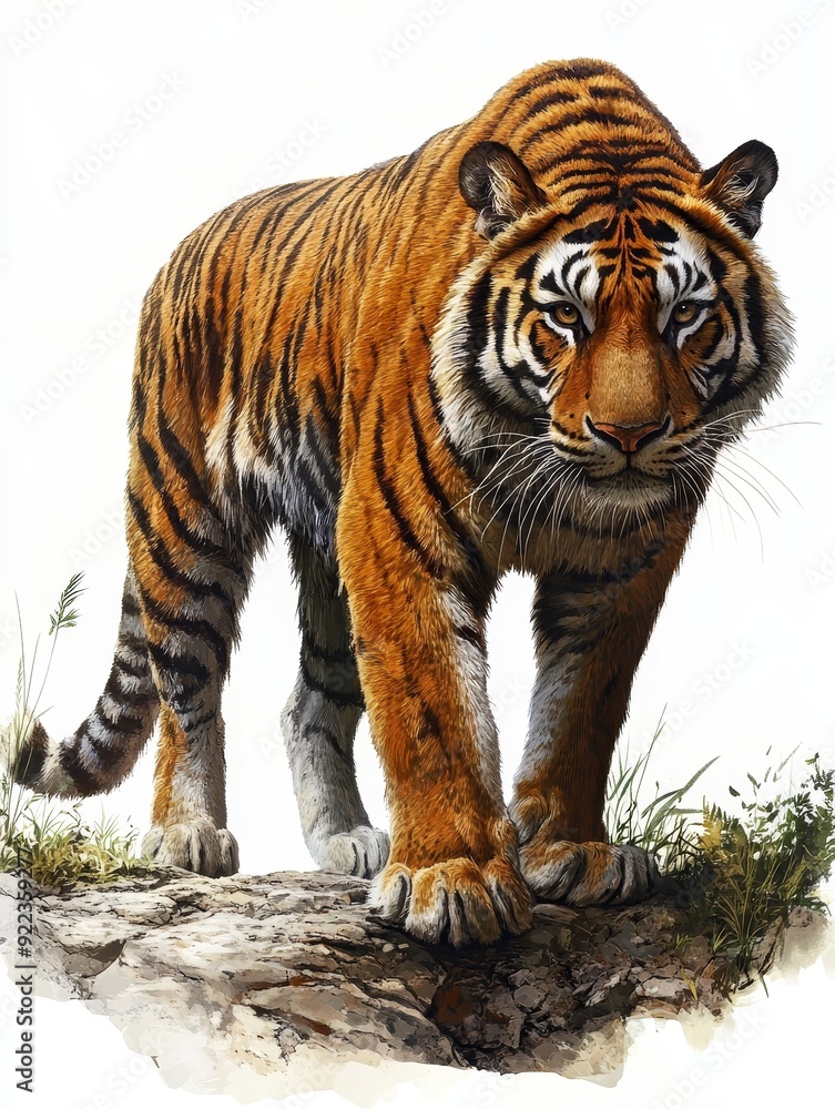 Obraz premium A Majestic Bengal Tiger Standing Tall