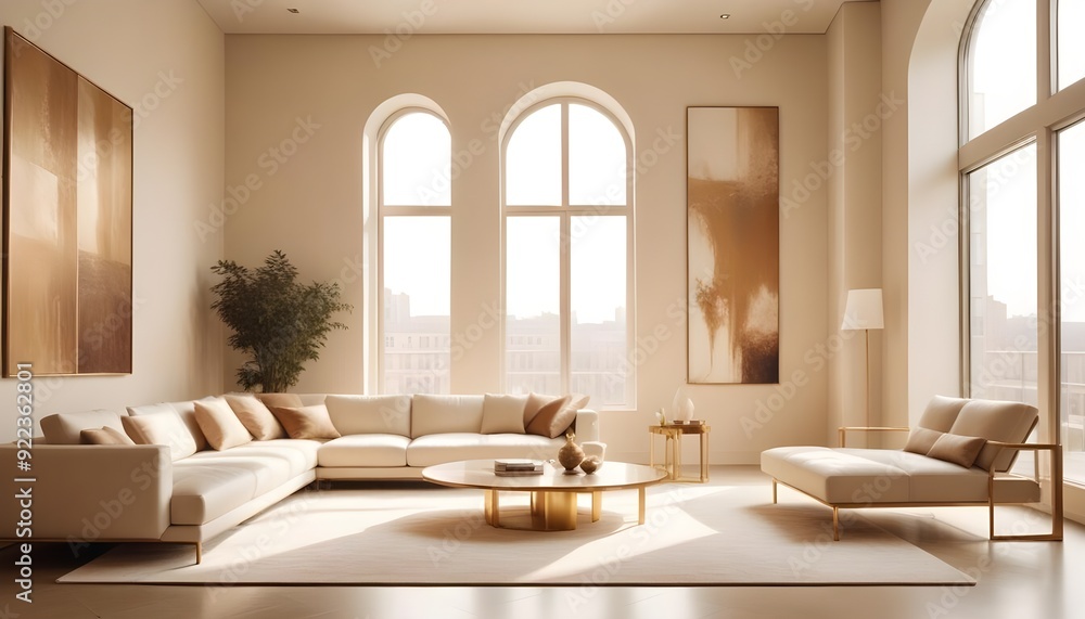 Photo interior modern design room 3d illustration Photo interior modern design room 3d illustration