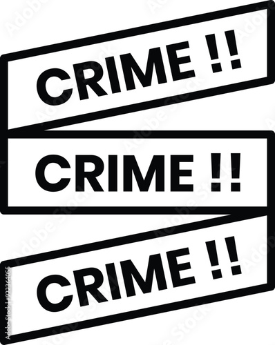 a Crime scene icon in line style