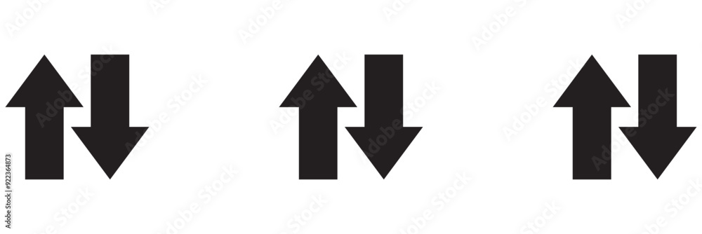 Swipe up and down icon vector set collection Swipe up and down icon vector set collection