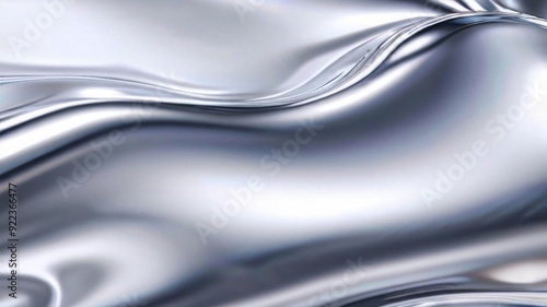 Modern abstract background featuring a fluid silver metallic liquid design. AI generated.