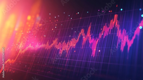 A vibrant chart displaying a sharp economic rebound with rising data points and graphical elements.