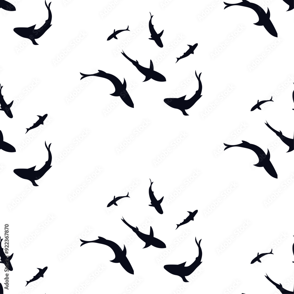 Shark flow seamless pattern Shark flow seamless pattern