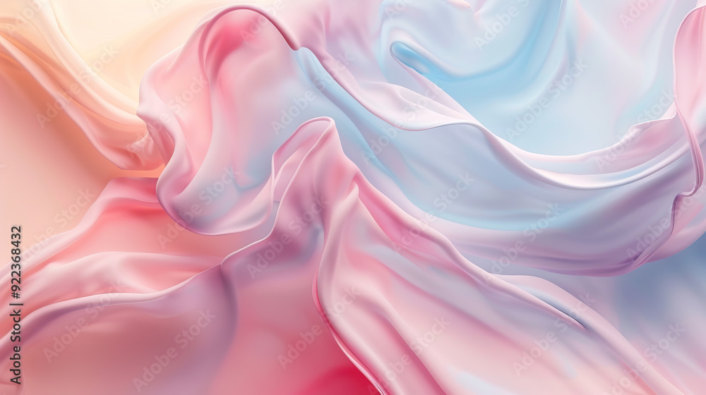 Obraz premium Colorful abstract fluid art with pink and blue shades creative design modern artistic expression