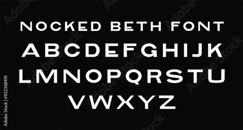 Nocked Beth Modern Minimal Sans Serif Font.