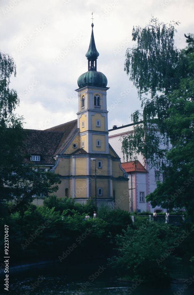 Fototapeta premium View of Christuskirche in Konstanz, Baden-Wurttemberg, Germany