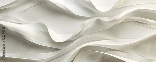 Abstract White Curving Lines and Shapes photo