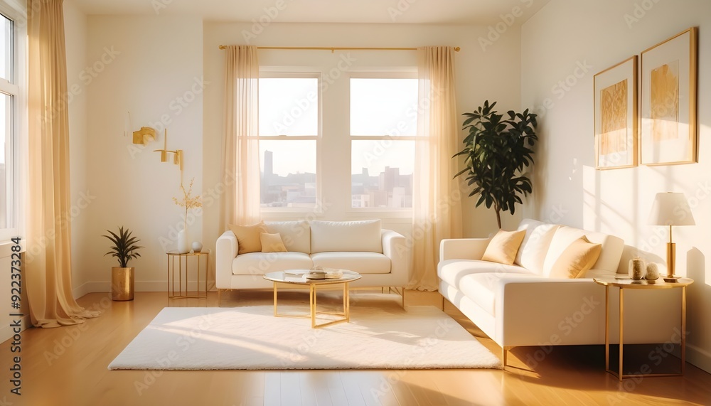 Fototapeta premium Photo interior modern design room 3d illustration