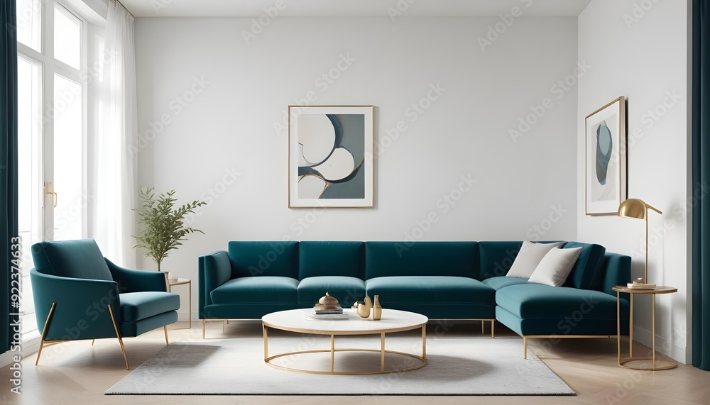 Photo interior modern design room 3d illustration Photo interior modern design room 3d illustration