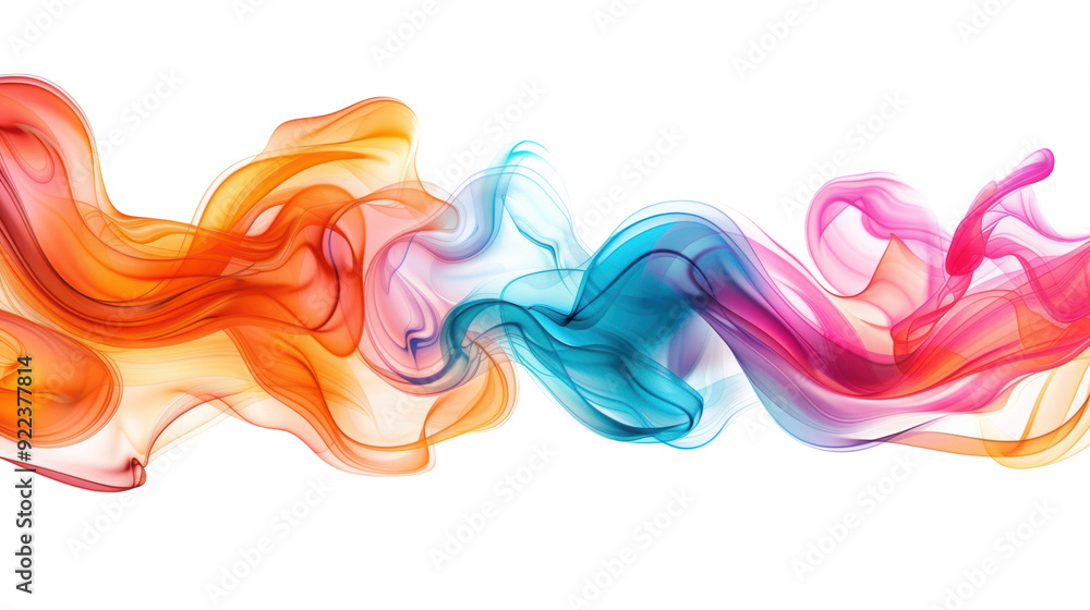 Vibrant multi colored mist on transparent background Vibrant multi colored mist on transparent background