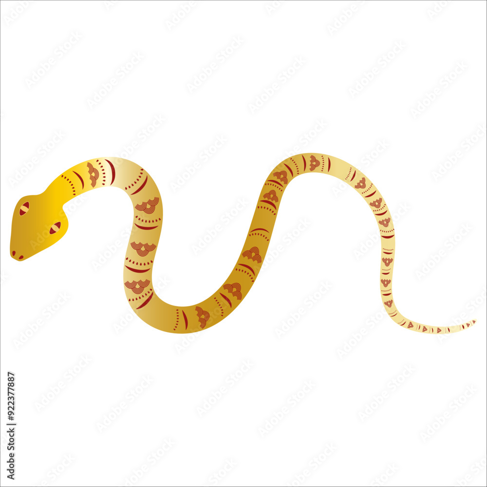 Naklejka premium Chinese 2025 New Year Zodiac Asia Snake