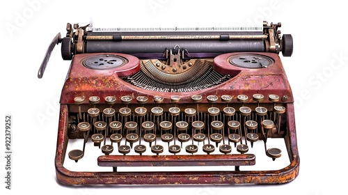 Vintage Typewriter with Detailed Keys Showcasing Timeless Design