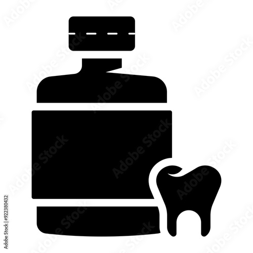dental analgesic drug glyph icon