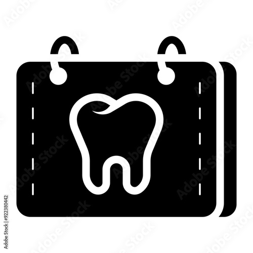 dental care calendar schedule glyph icon