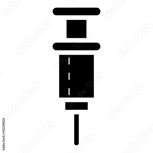 syringe injection glyph icon