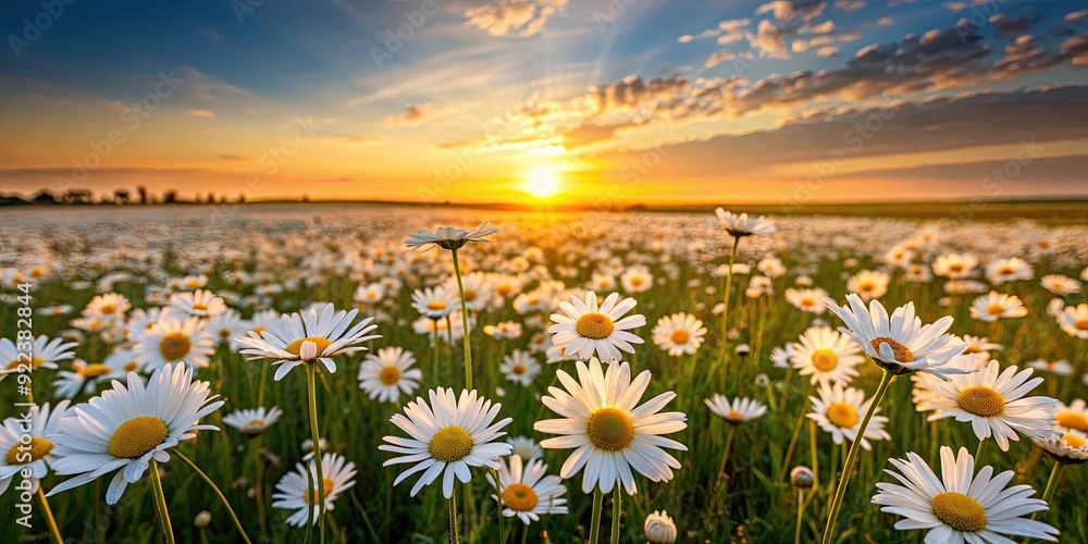 Daisy flower field at sunset , sunset, flowers, nature, daisies, field, outdoors, tranquility, beauty, landscape, colorful, vibrant Daisy flower field at sunset , sunset, flowers, nature, daisies, field, outdoors, tranquility, beauty, landscape, colorful, vibrant