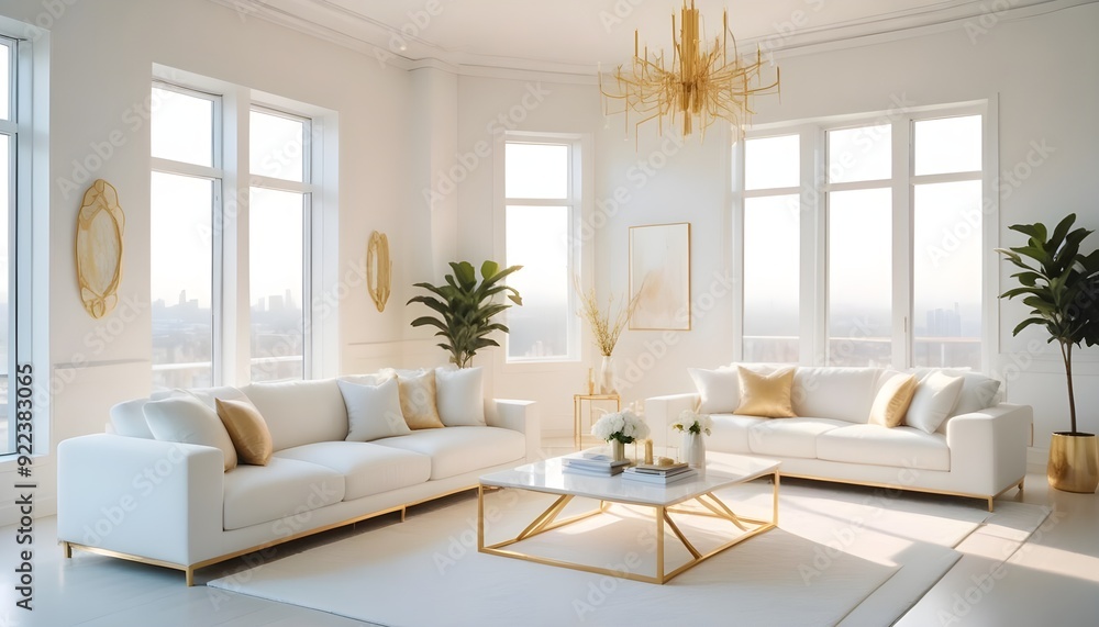 Photo interior modern design room 3d illustration Photo interior modern design room 3d illustration