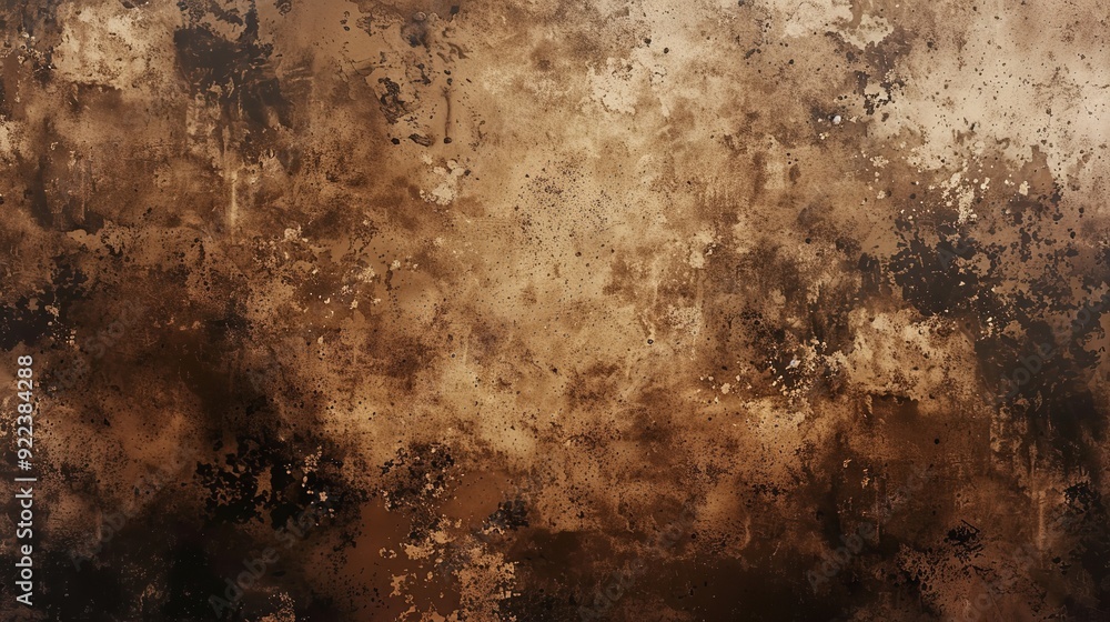 Obraz premium Dark brown watercolor background. Dark brown textured