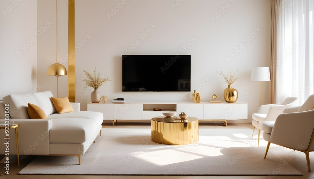 Fototapeta premium Photo interior modern design room 3d illustration