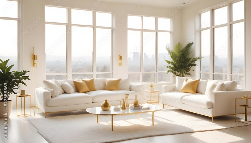 Photo interior modern design room 3d illustration Photo interior modern design room 3d illustration