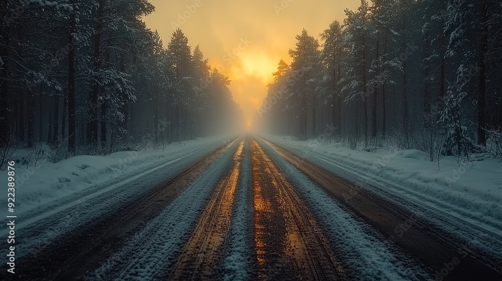 Fototapeta premium northern lights aurora borealis Lapland night landscape, Lapland, aurora, Borealis, night