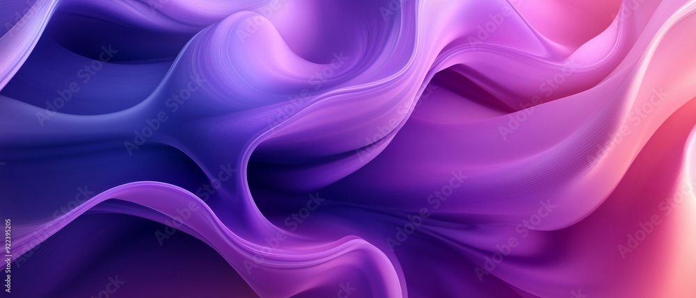 Fototapeta premium A mesmerizing dance of colors, blending seamlessly from deep purple to soft pink, creating an ethereal and fluid dreamscape.