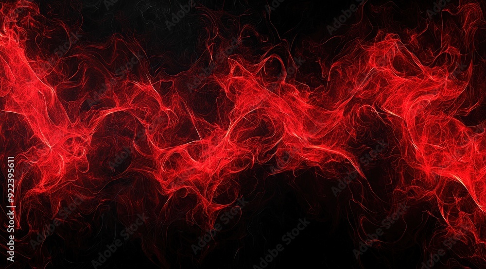 Abstract Red Energy And Smoke On Dark Background Abstract Red Energy And Smoke On Dark Background