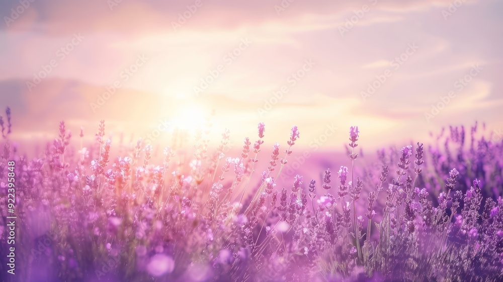 Lavender Field at Sunset