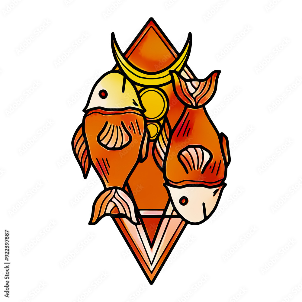 illustration of pisces illustration of pisces