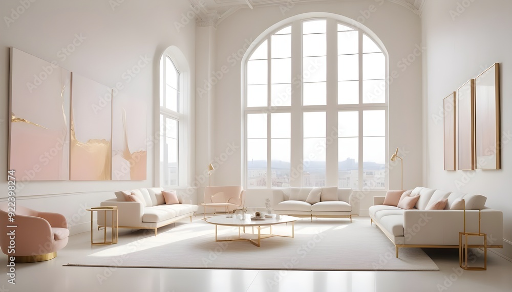 Photo interior modern design room 3d illustration Photo interior modern design room 3d illustration