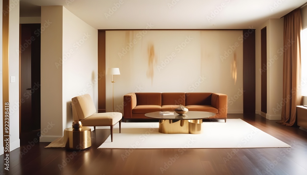 Fototapeta premium Photo interior modern design room 3d illustration