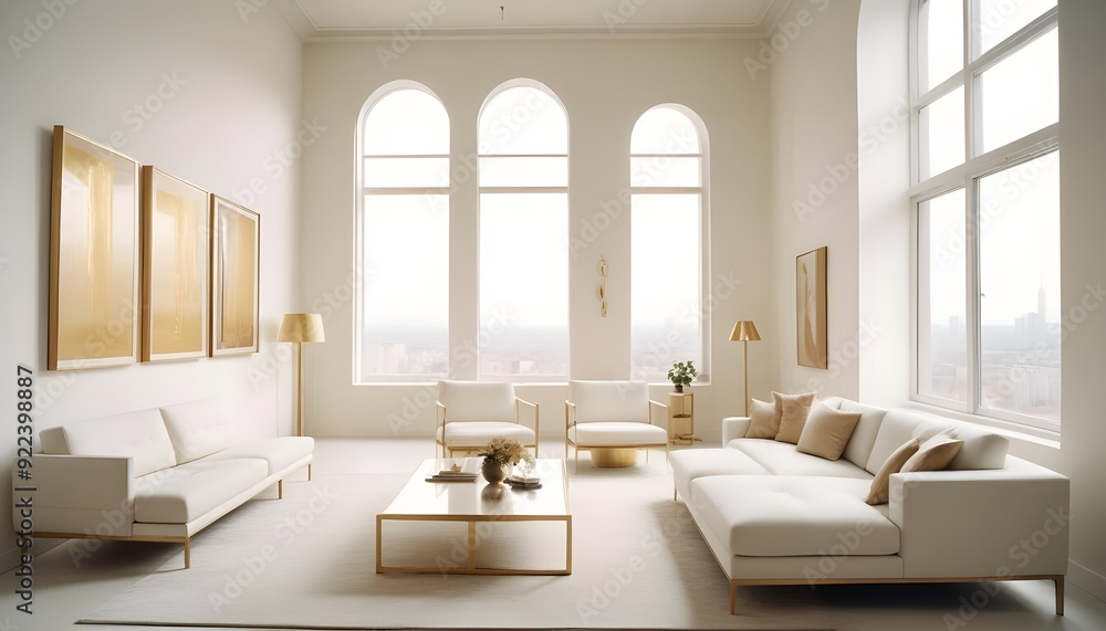 Photo interior modern design room 3d illustration Photo interior modern design room 3d illustration